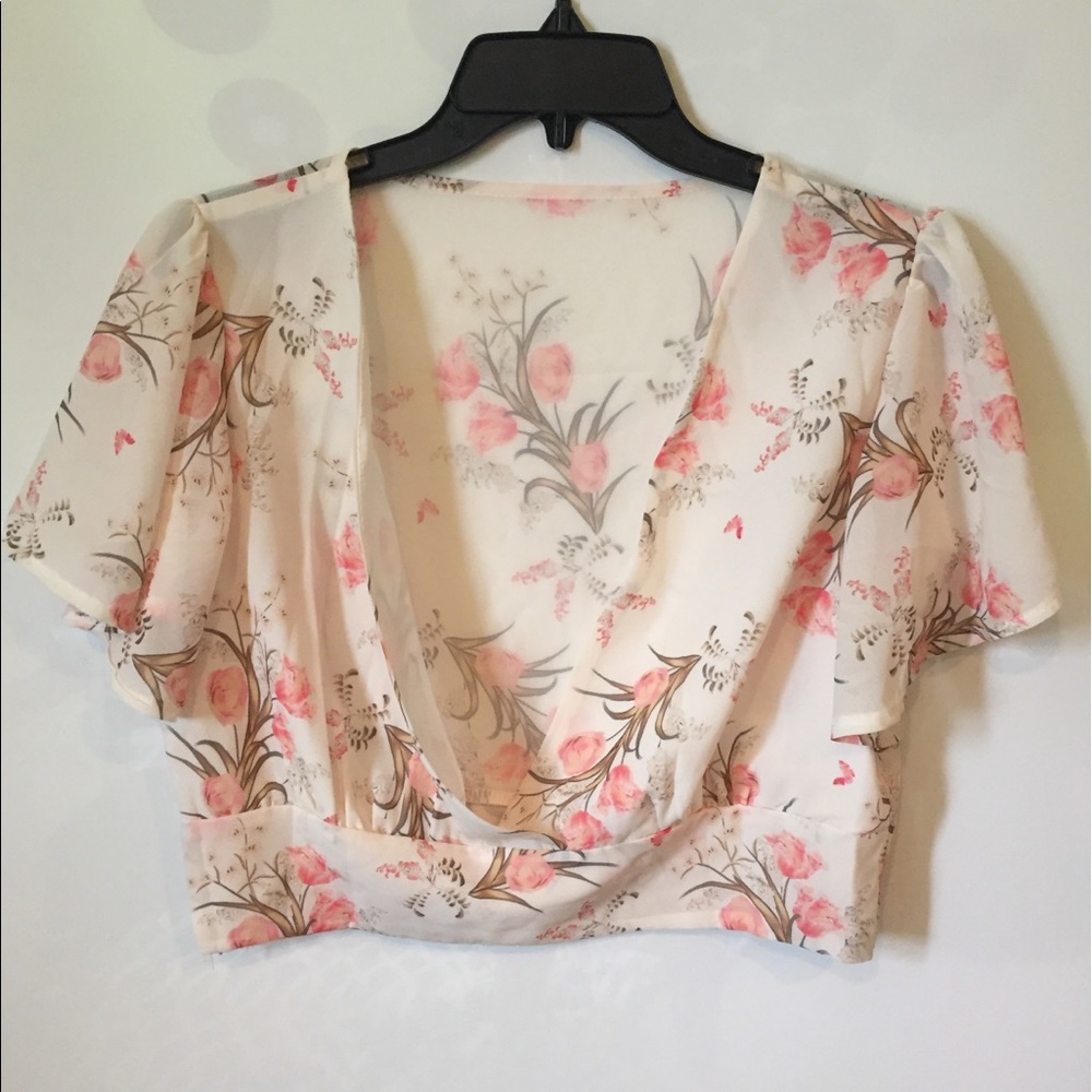 Off-White floral crop top